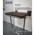 stainless folded seat for bathroom with safety locker